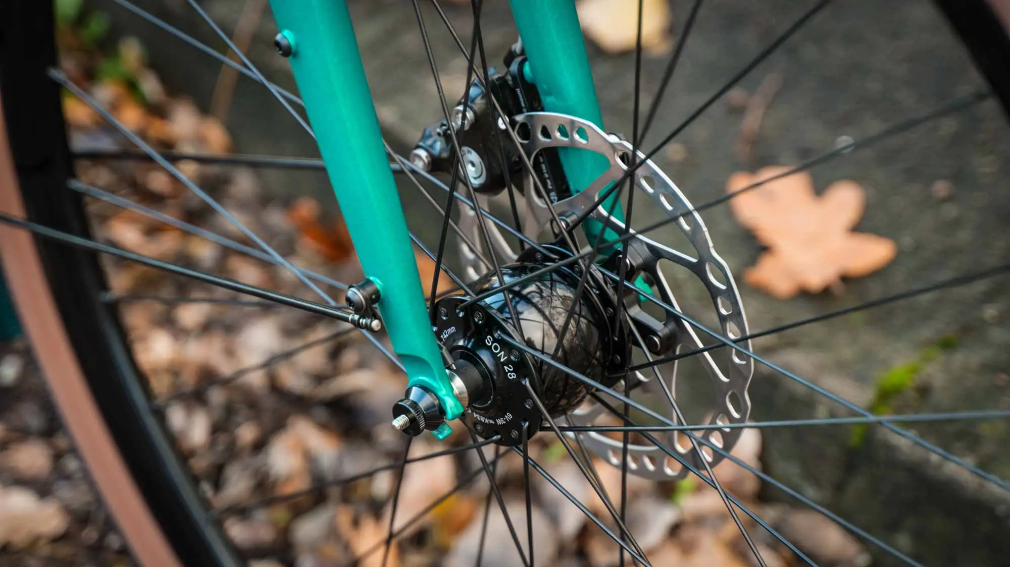 veloheld.alleyX Tourist Vorbereiten Detailansicht Bremsscheibe und Nabe